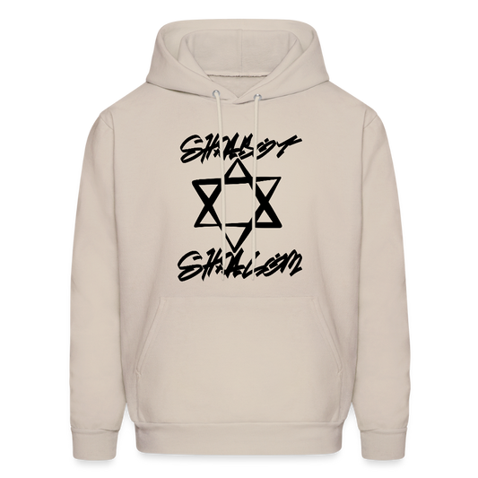 Shabbat Shalom Graffiti Star Men's Hoodie - Sand
