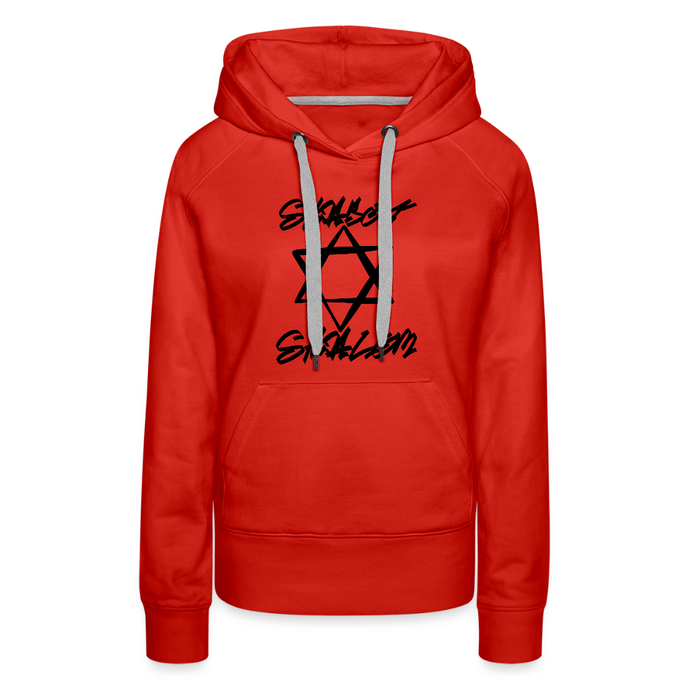 Shabbat Shalom Graffiti Star Women’s Premium Hoodie - red