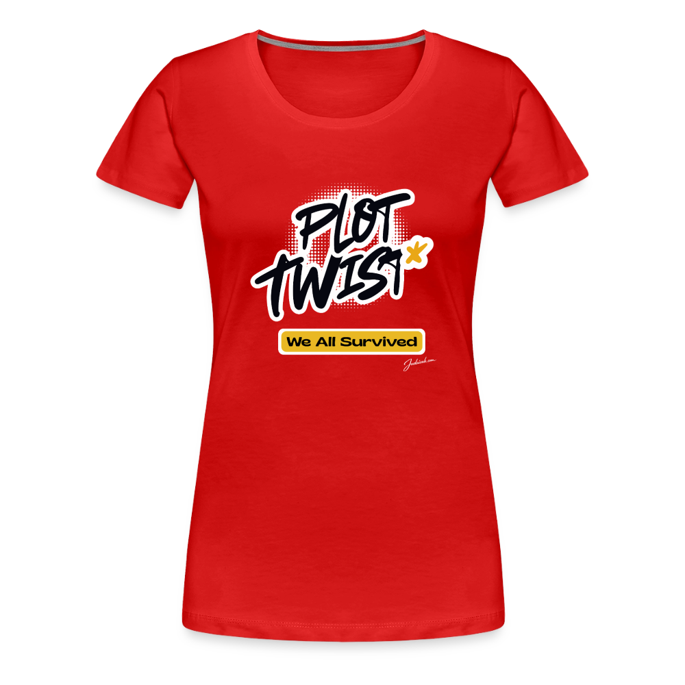 Plot Twist Women’s Premium T-Shirt - red