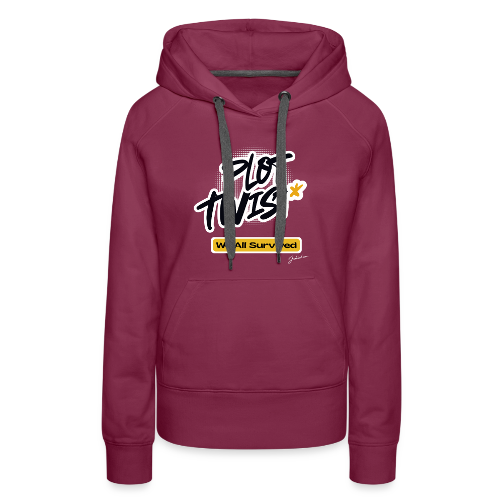 Plot Twist Women’s Premium Hoodie - burgundy