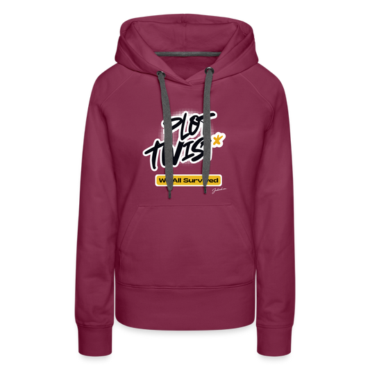 Plot Twist Women’s Premium Hoodie - burgundy