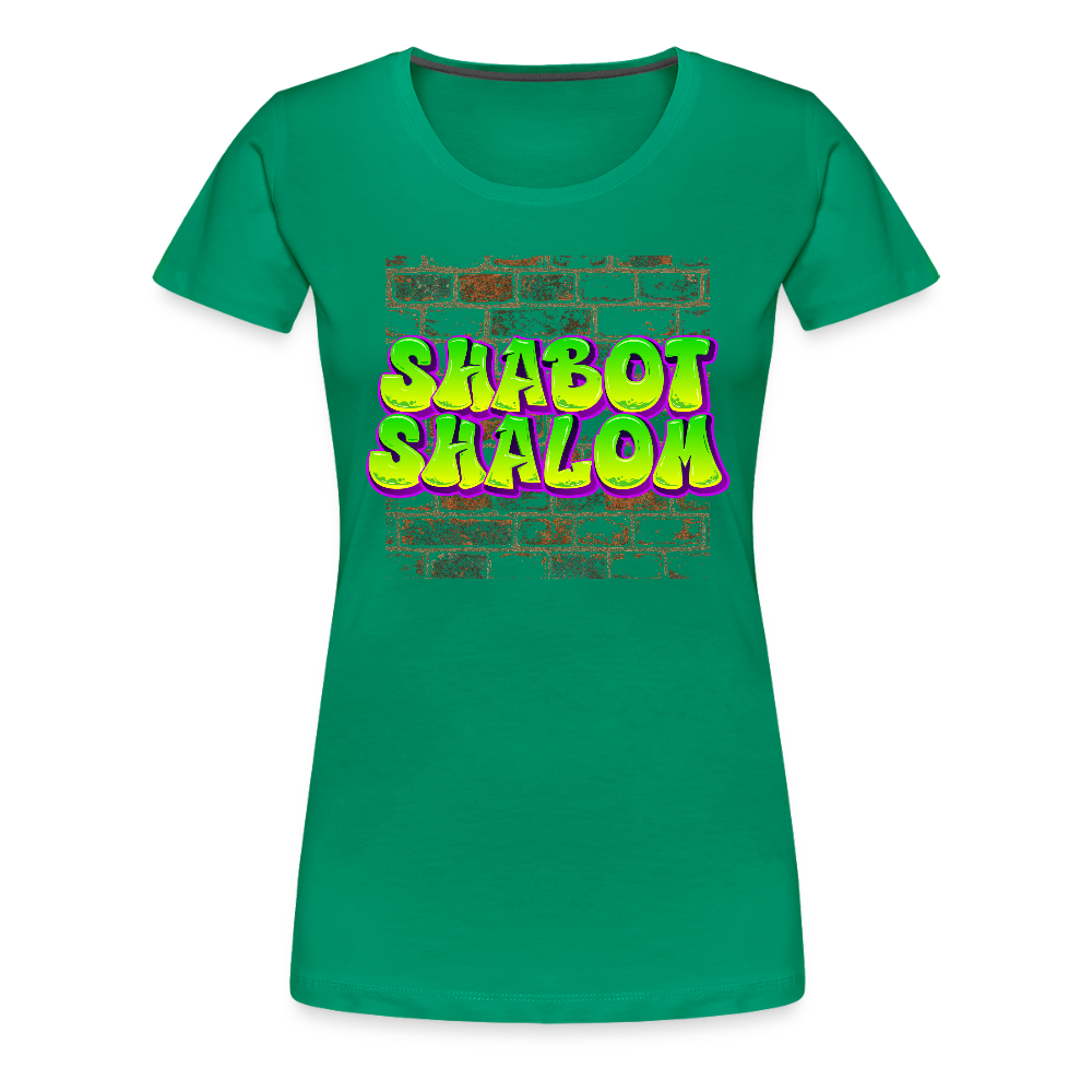Shabot Shalom Brick 770 Graffiti Women’s Premium T-Shirt - kelly green