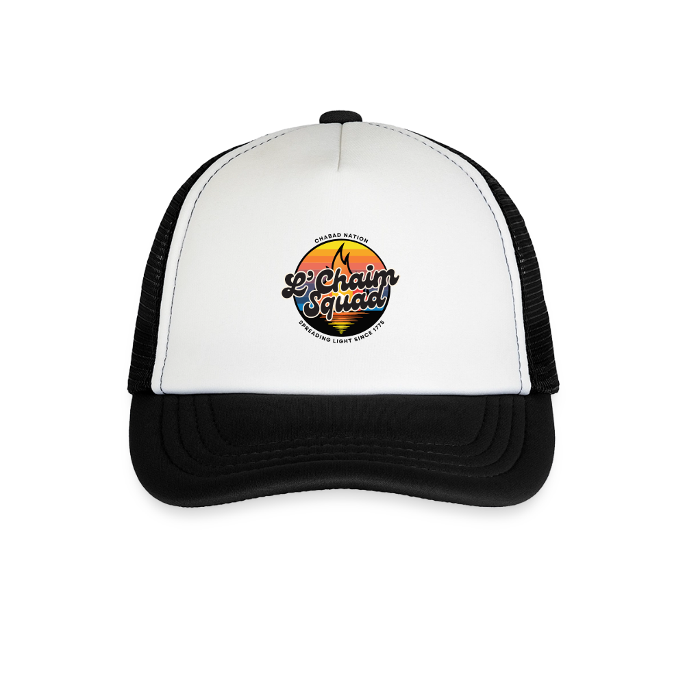 L’Chaim Squad – Spreading Light Kid's Trucker Cap - white/black