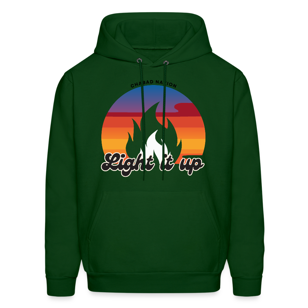 Light It Up Men's Hoodie - forest green