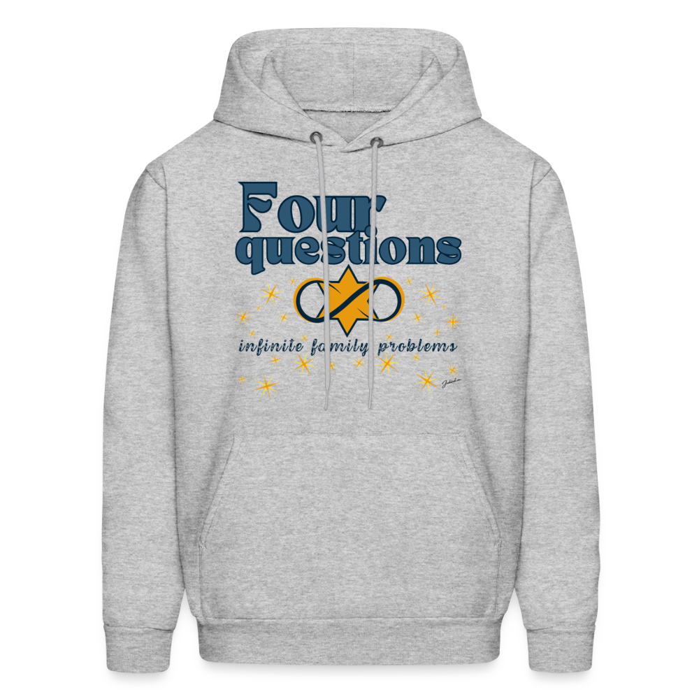 Four Questions Men's Hoodie - heather gray