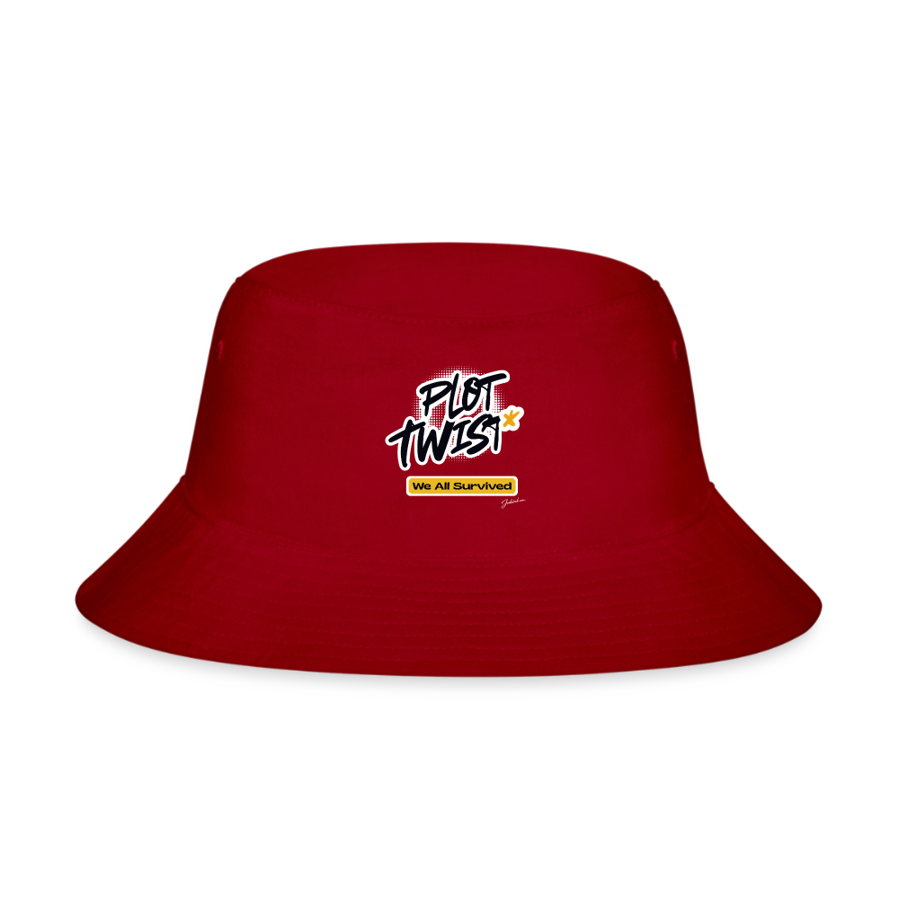 Plot Twist Bucket Hat - red