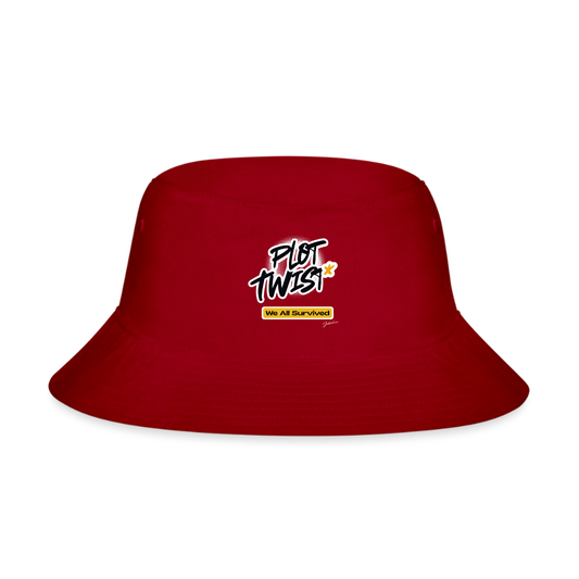 Plot Twist Bucket Hat - red