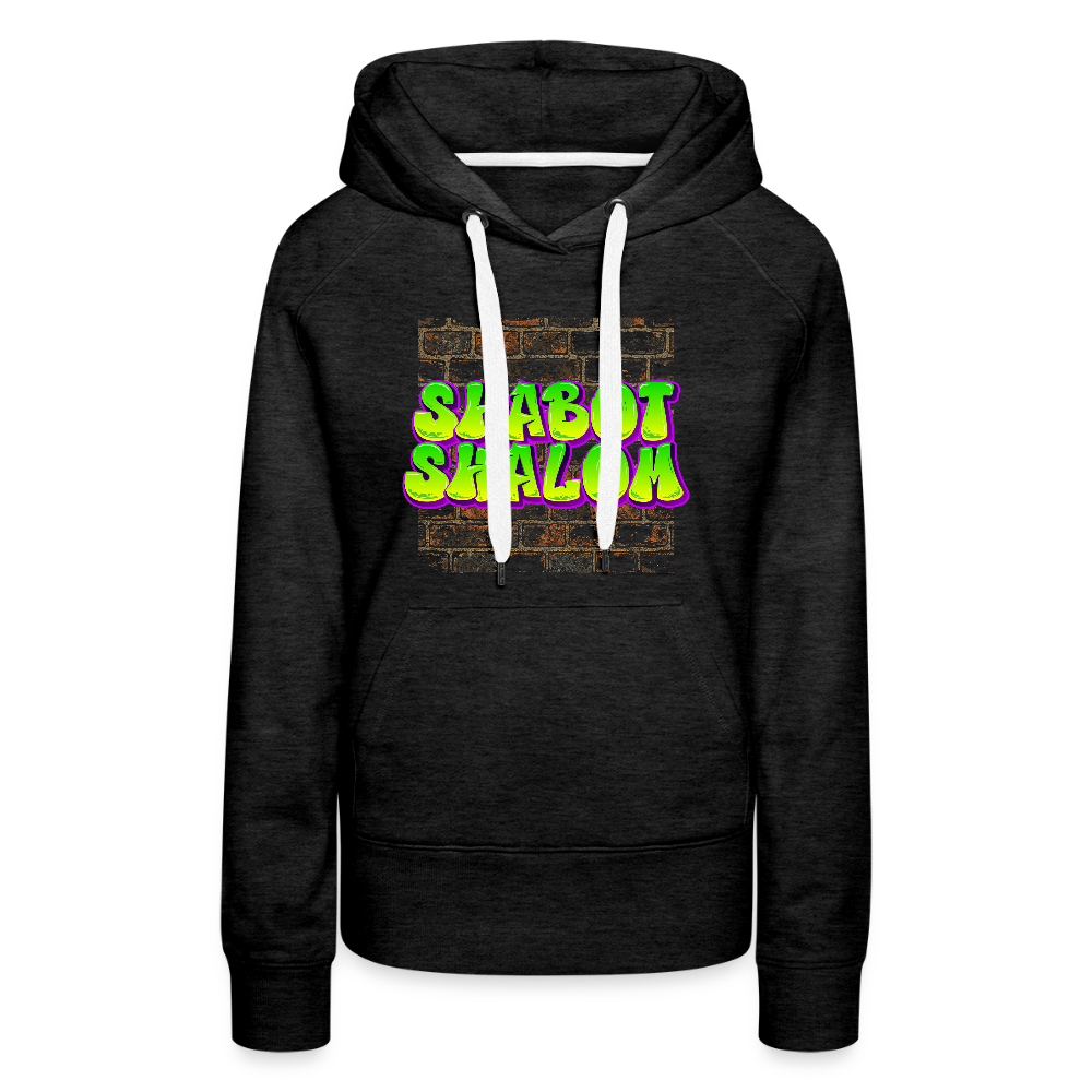 Shabot Shalom Brick 770 Graffiti Women’s Premium Hoodie - charcoal grey
