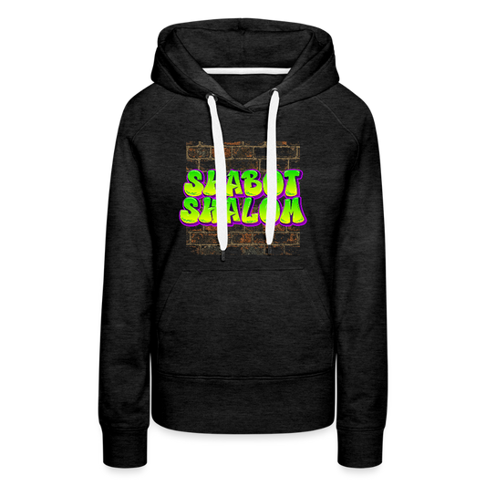 Shabot Shalom Brick 770 Graffiti Women’s Premium Hoodie - charcoal grey
