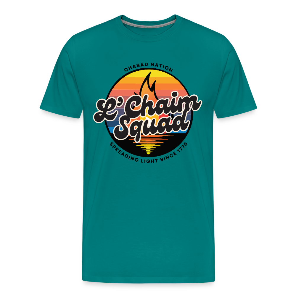 L’Chaim Squad – Spreading Light Men's Premium T-Shirt - teal