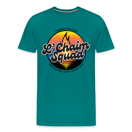L’Chaim Squad – Spreading Light Men's Premium T-Shirt - teal