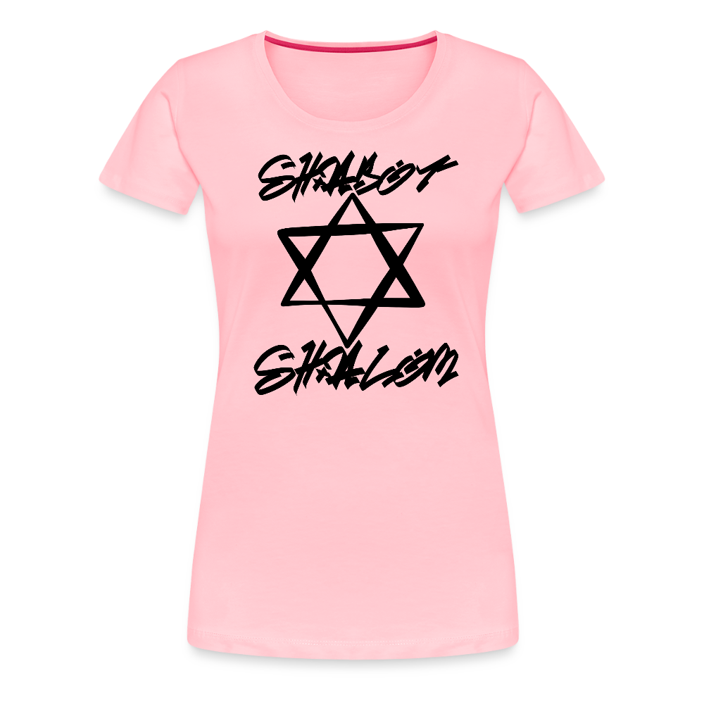 Shabbat Shalom Graffiti Star Women’s Premium T-Shirt - pink