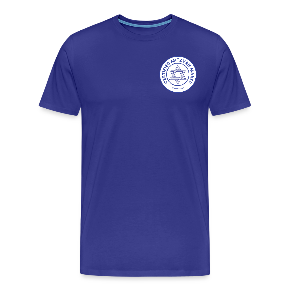 Certified Mitzvah Maker Badge Men's Premium T-Shirt - royal blue