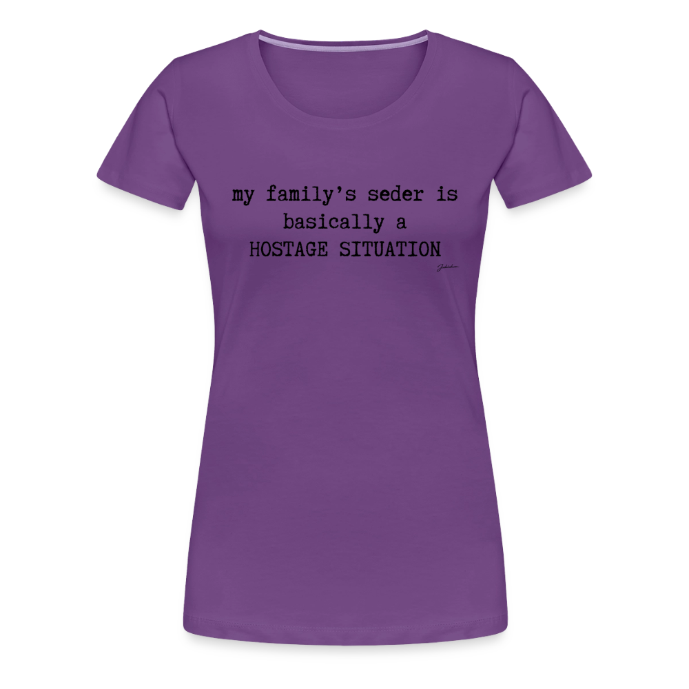 Seder Hostage Women’s Premium T-Shirt - purple