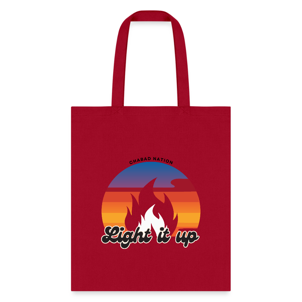 Light It Up Tote Bag - red