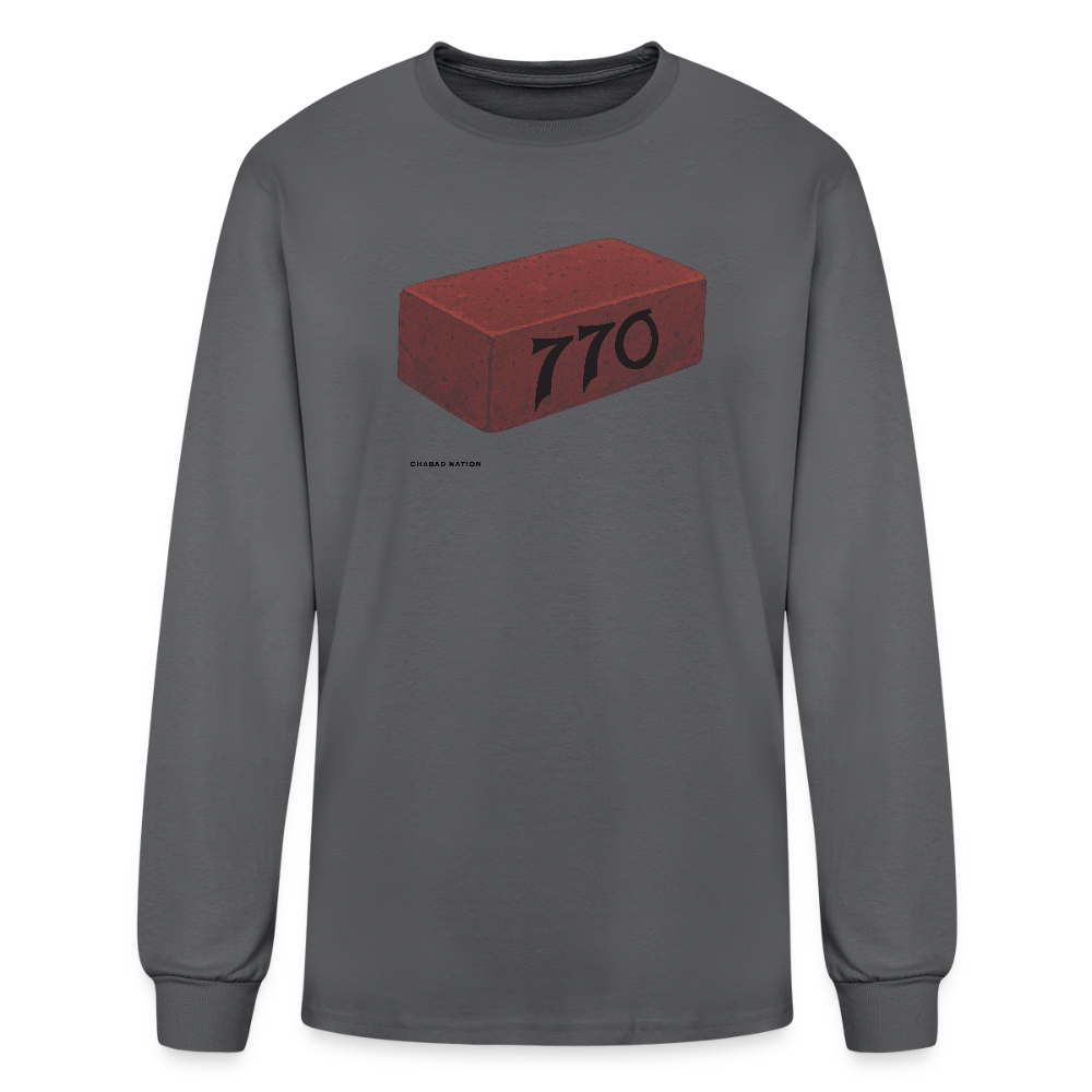 770 Solid Brick Men's Long Sleeve T-Shirt - charcoal
