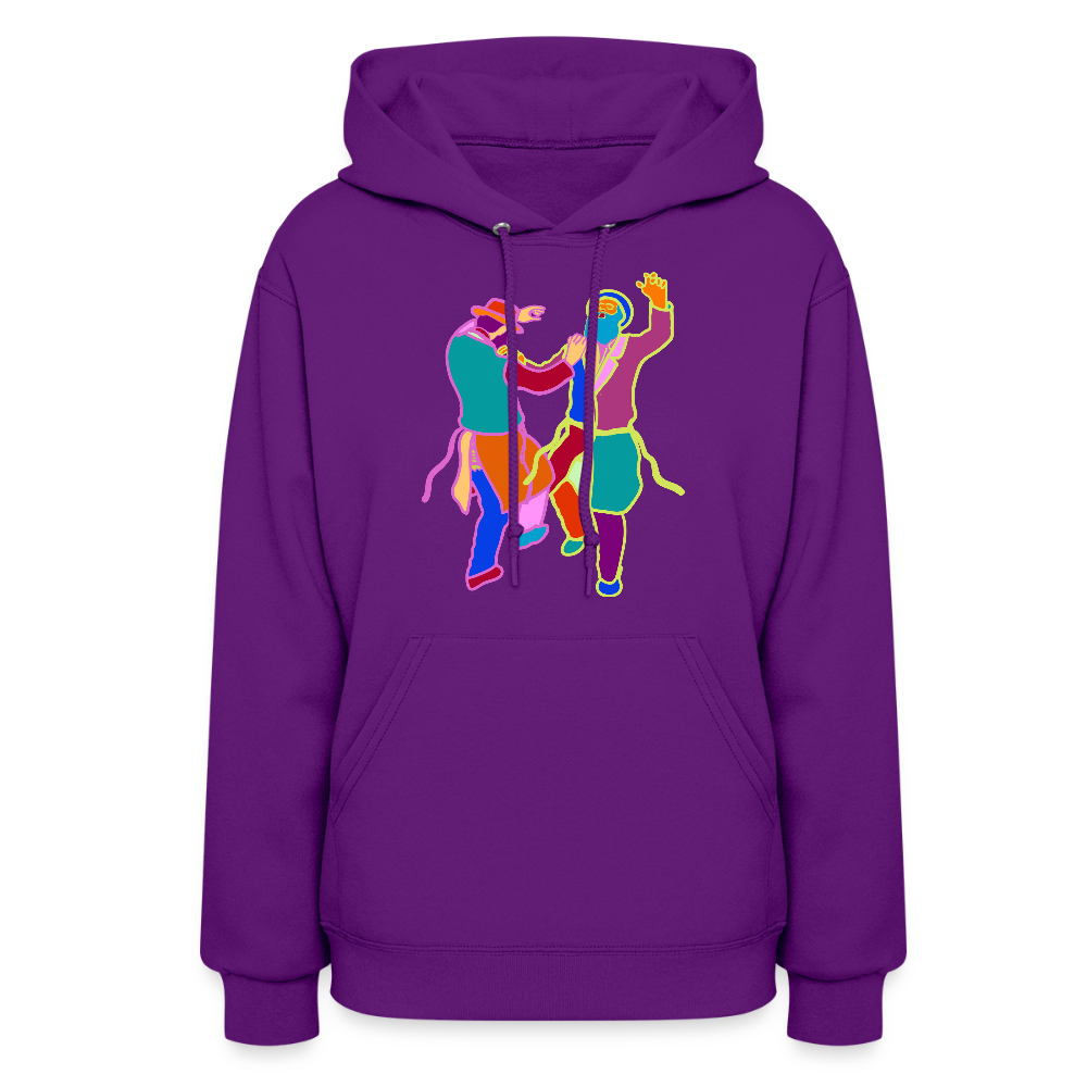 Colorful Dancing Rabbis Women's Hoodie - purple