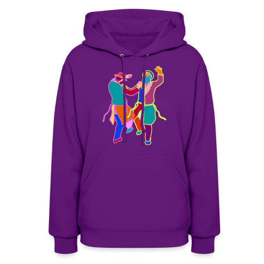 Colorful Dancing Rabbis Women's Hoodie - purple