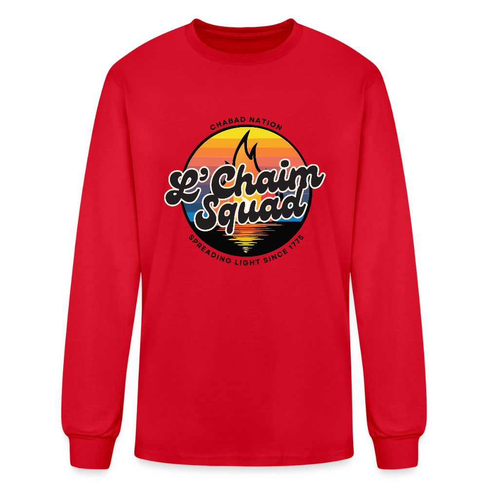 L’Chaim Squad – Spreading Light Men's Long Sleeve T-Shirt - red