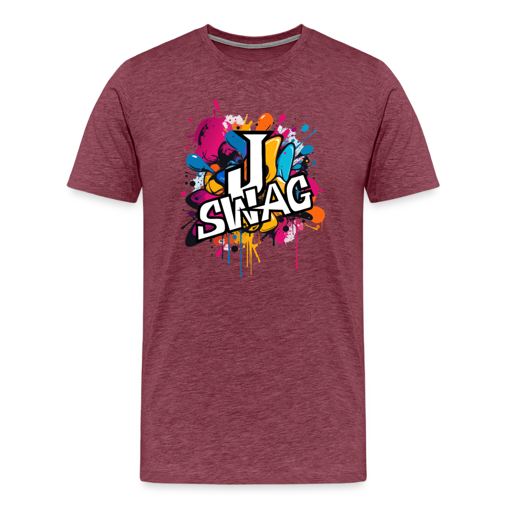 Jswag Logo Men's Premium T-Shirt - heather burgundy
