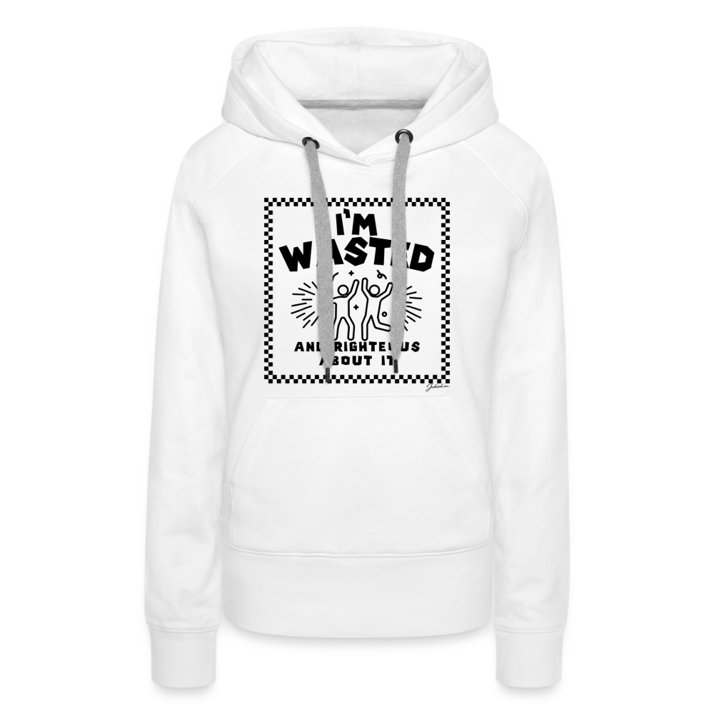 Wasted & Righteous Women’s Premium Hoodie - white