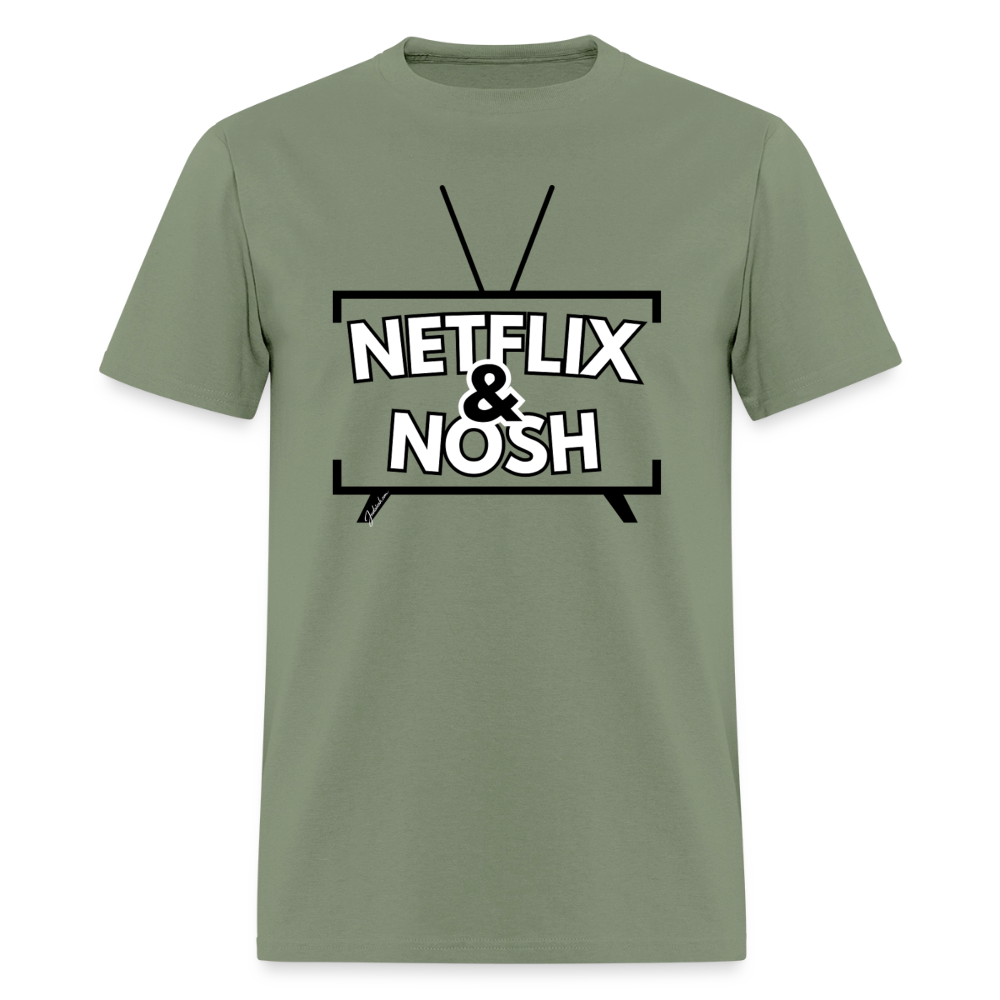 Netflix & Nosh Men's T-Shirt | GILDAN 5000 - military green