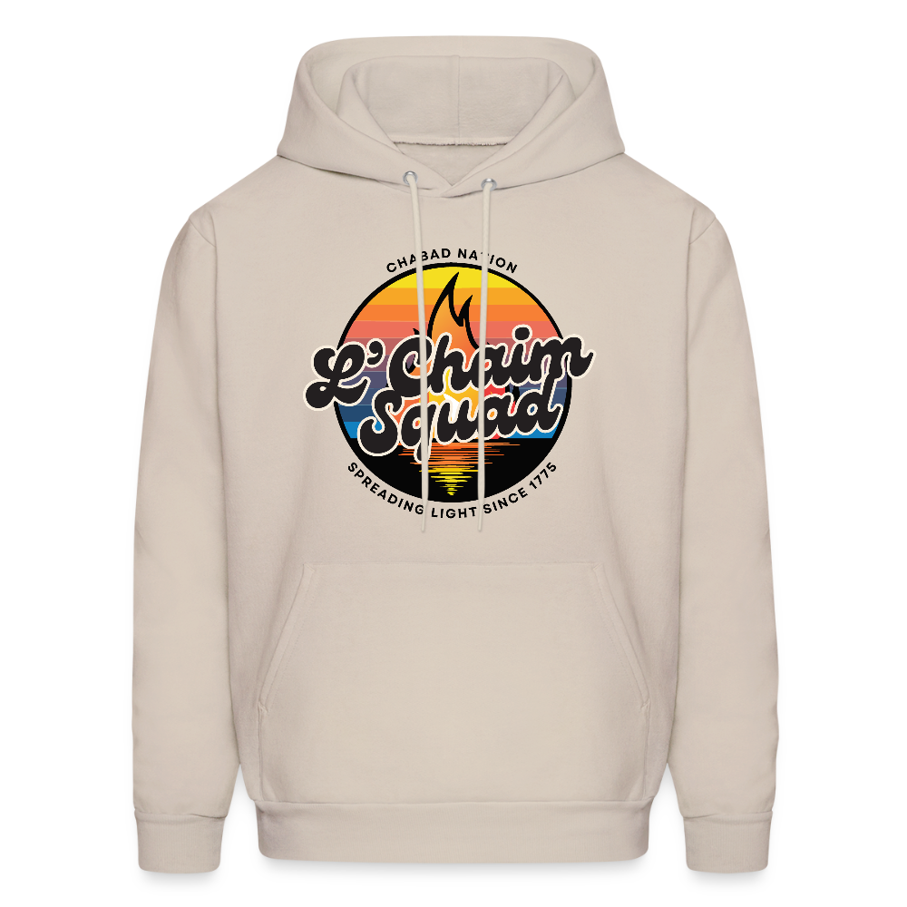 L’Chaim Squad – Spreading Light Men's Hoodie - Sand
