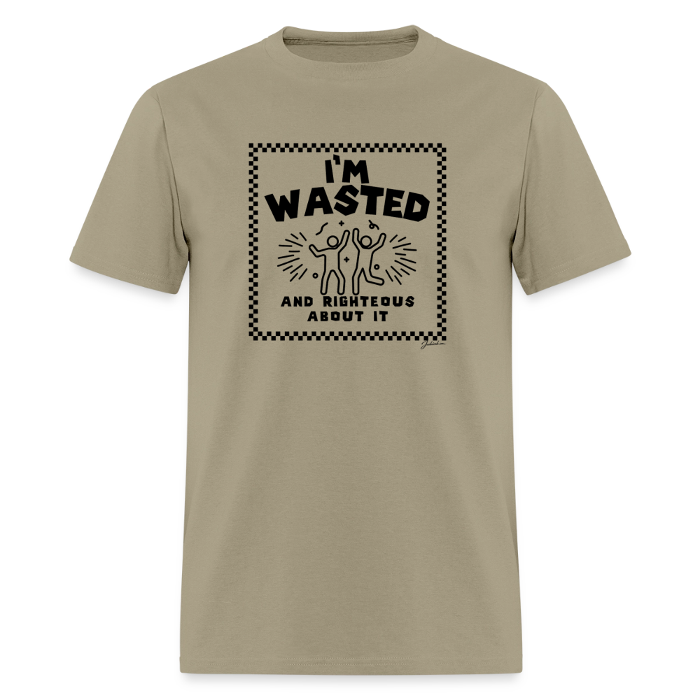 Wasted & Righteous Men's T-Shirt | GILDAN 5000 - khaki