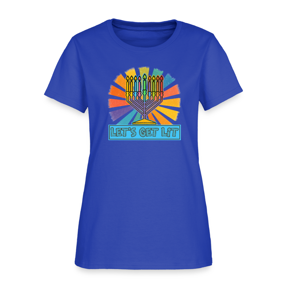 Radiant Retro Let's Get Lit Women's T-Shirt - royal blue
