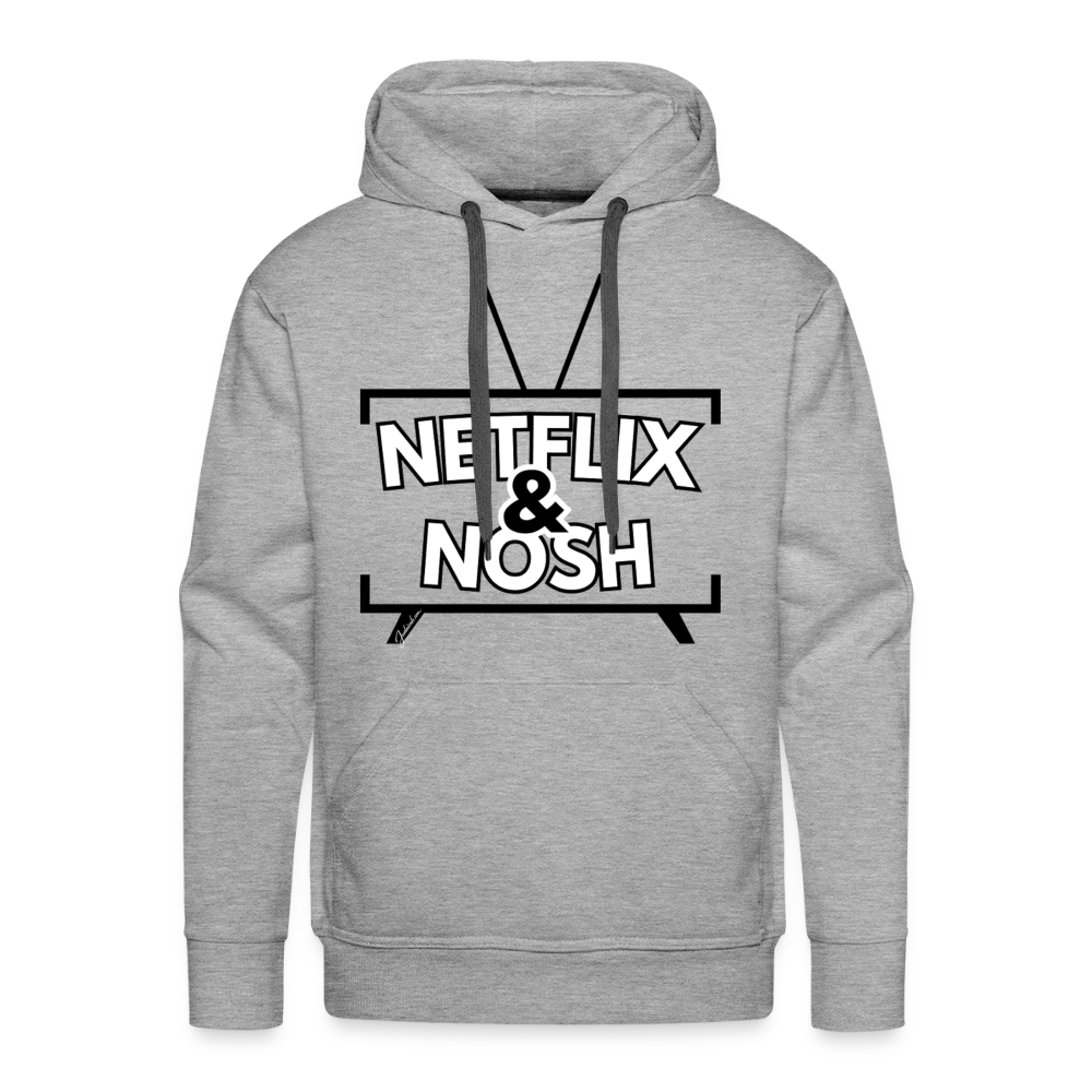 Netflix & Nosh Men’s Premium Hoodie - heather grey