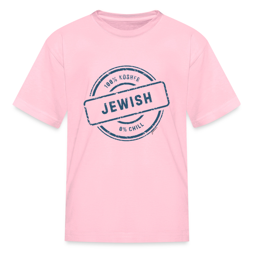 100% Jewish Kids' T-Shirt - pink