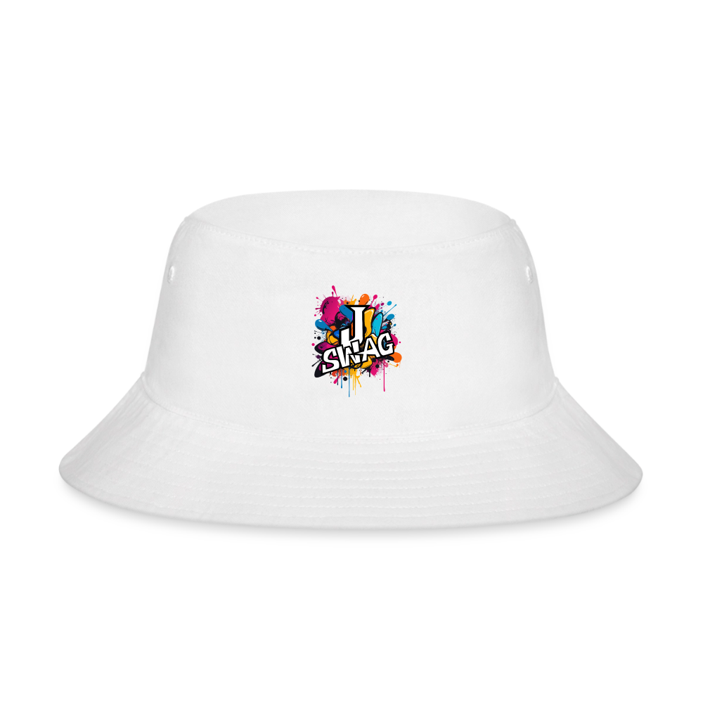Jswag Logo  Bucket Hat - white