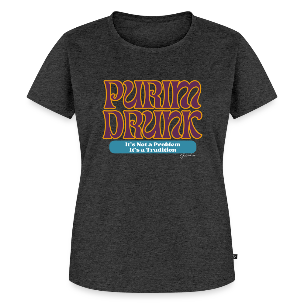 Purim Drunk Women’s Premium T-Shirt - heather anthracite