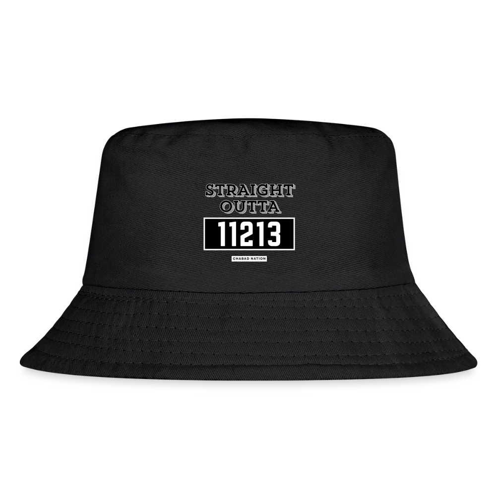 Straight Outta 11213 Kid's Bucket Hat - black