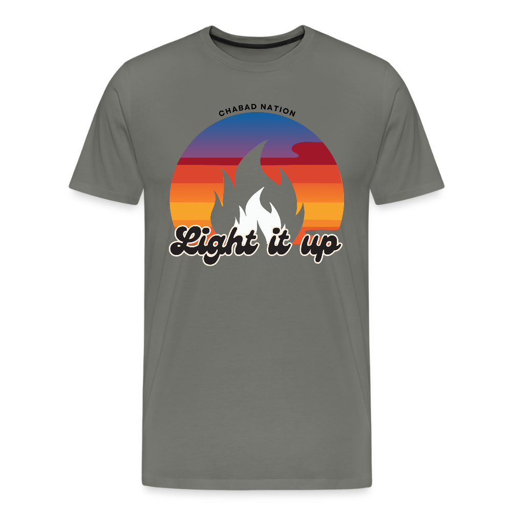 Light It Up Men's Premium T-Shirt - asphalt gray