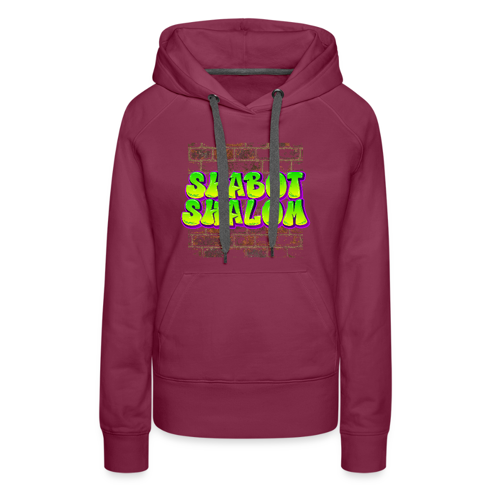 Shabot Shalom Brick 770 Graffiti Women’s Premium Hoodie - burgundy