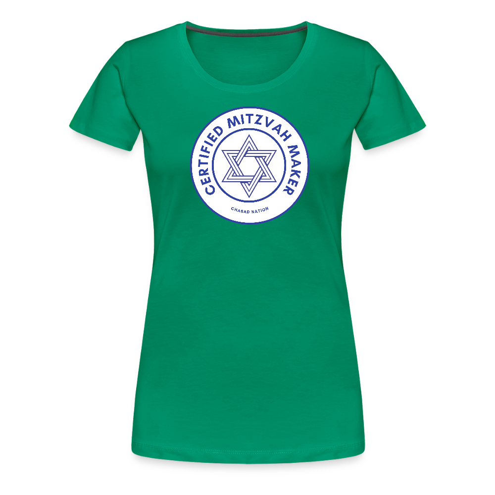 Certified Mitzvah Maker Women’s Premium T-Shirt - kelly green