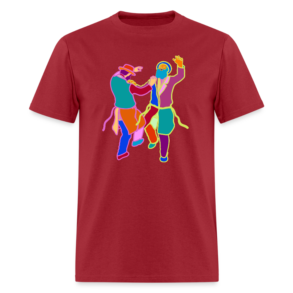 Colorful Dancing Rabbis Men's T-Shirt | GILDAN 5000 - dark red