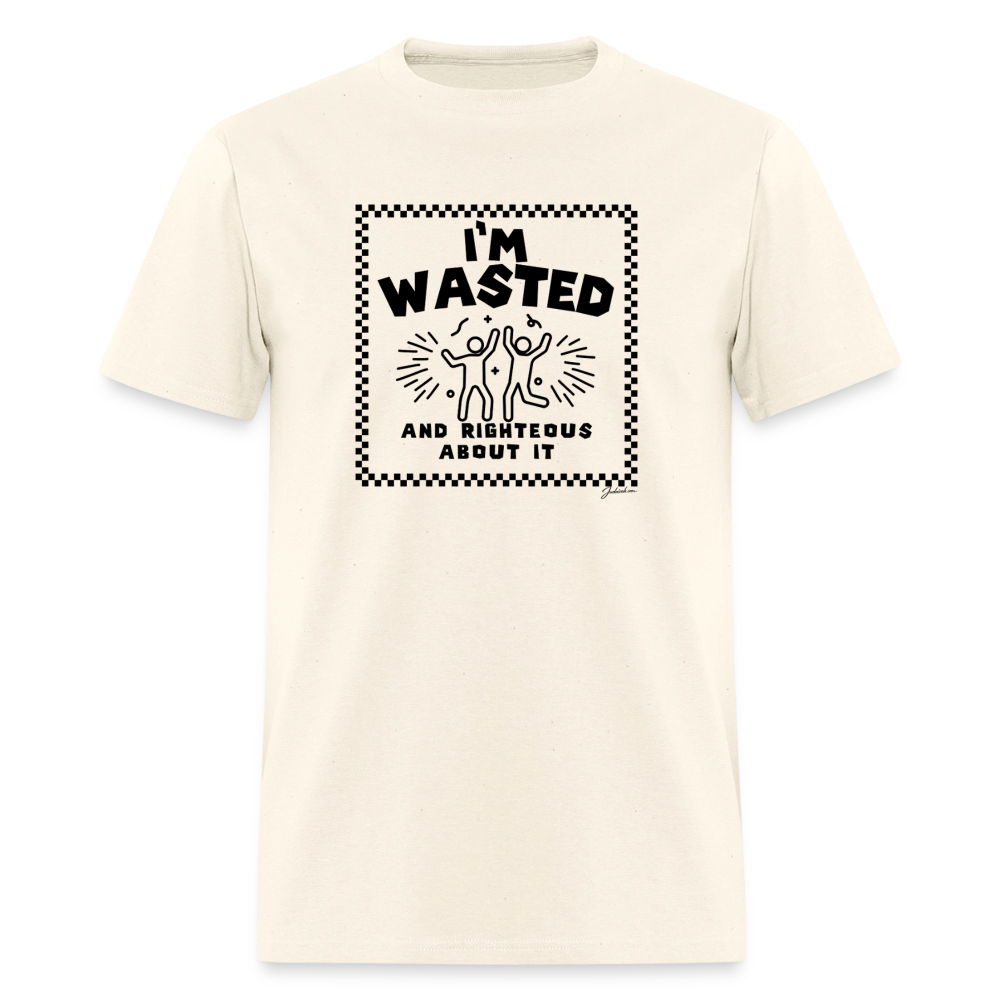 Wasted & Righteous Men's T-Shirt | GILDAN 5000 - sweet cream heather