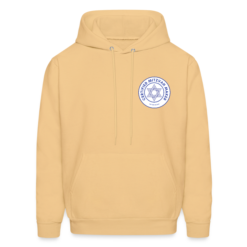 Certified Mitzvah Maker Badge Men's Hoodie - light gold 