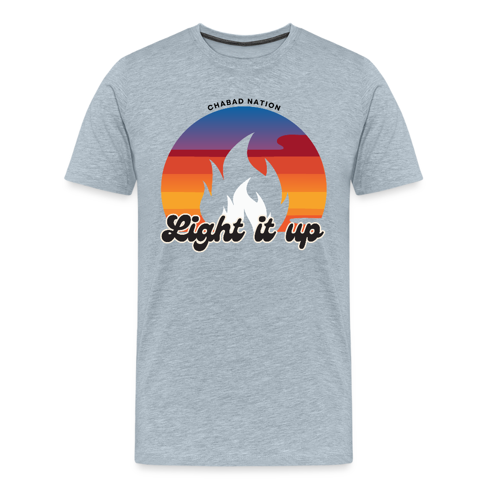 Light It Up Men's Premium T-Shirt - heather ice blue