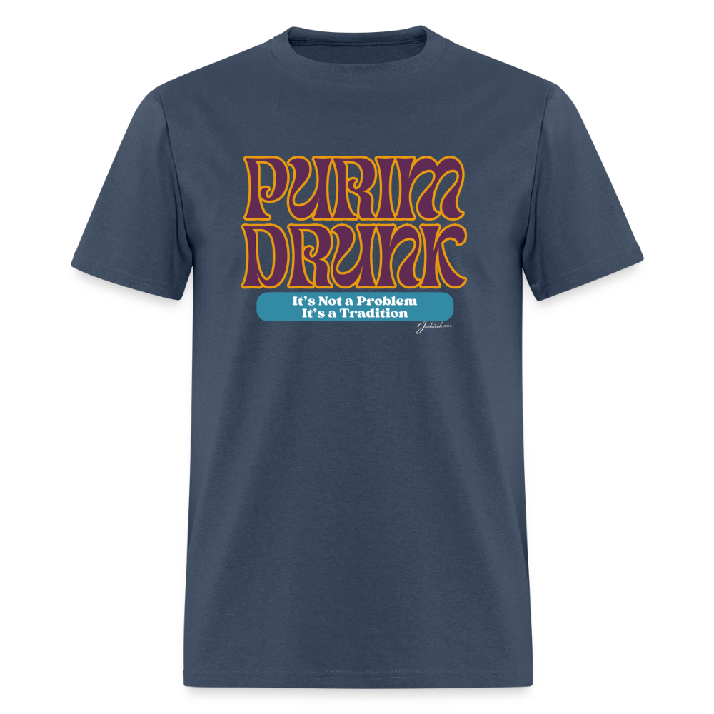 Purim Drunk Men's T-Shirt | GILDAN 5000 -  blue dusk