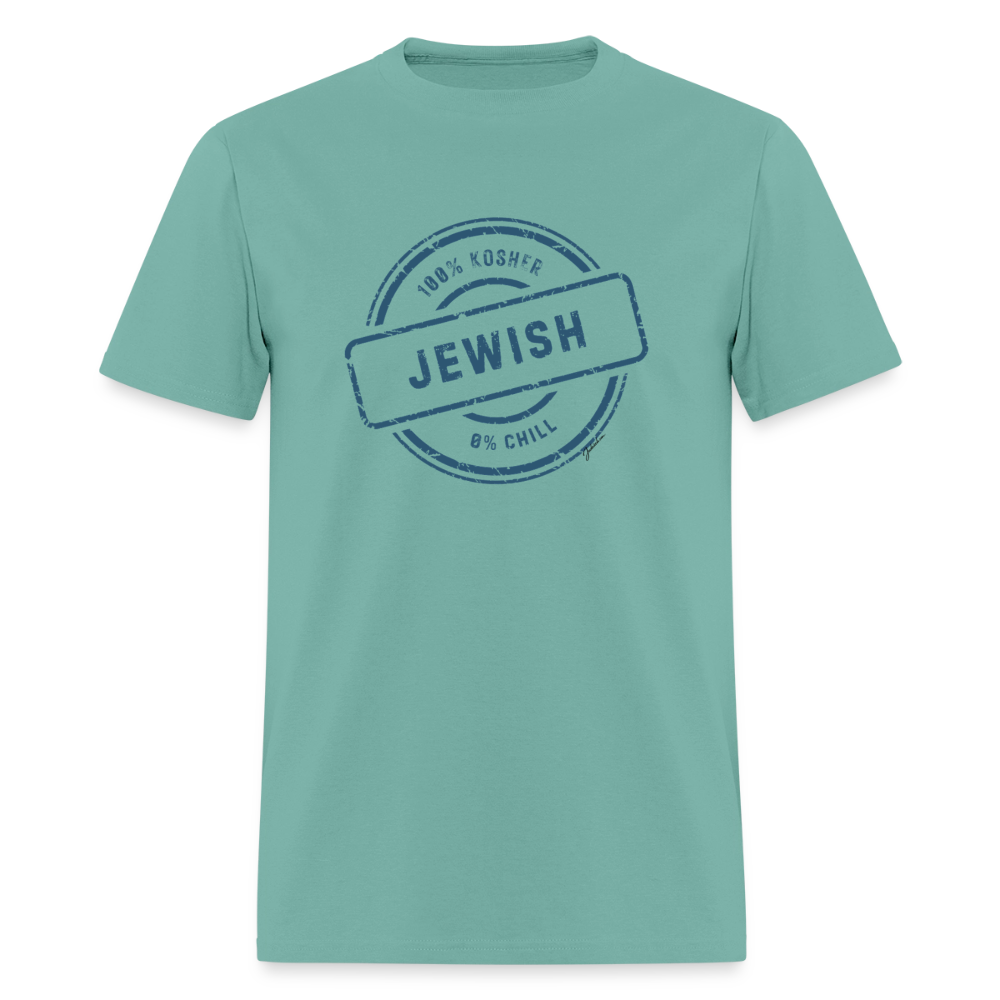 100% Jewish Men's T-Shirt | GILDAN 5000 - aquatic