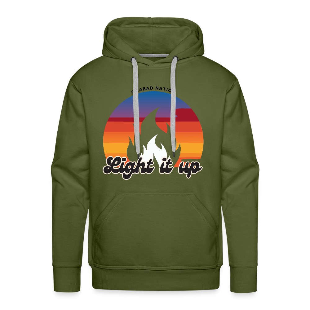 Light It Up Men’s Premium Hoodie - olive green