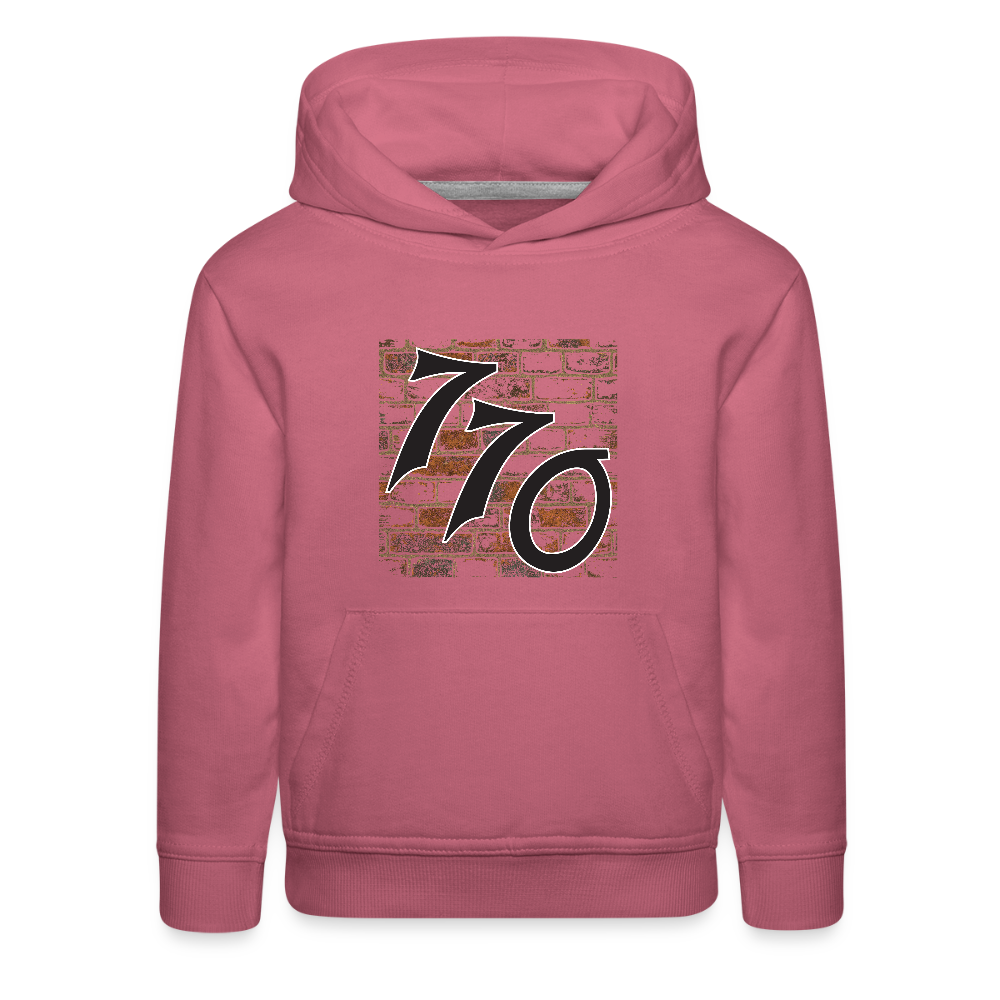 770 Brick Wall Kids‘ Premium Hoodie - mauve