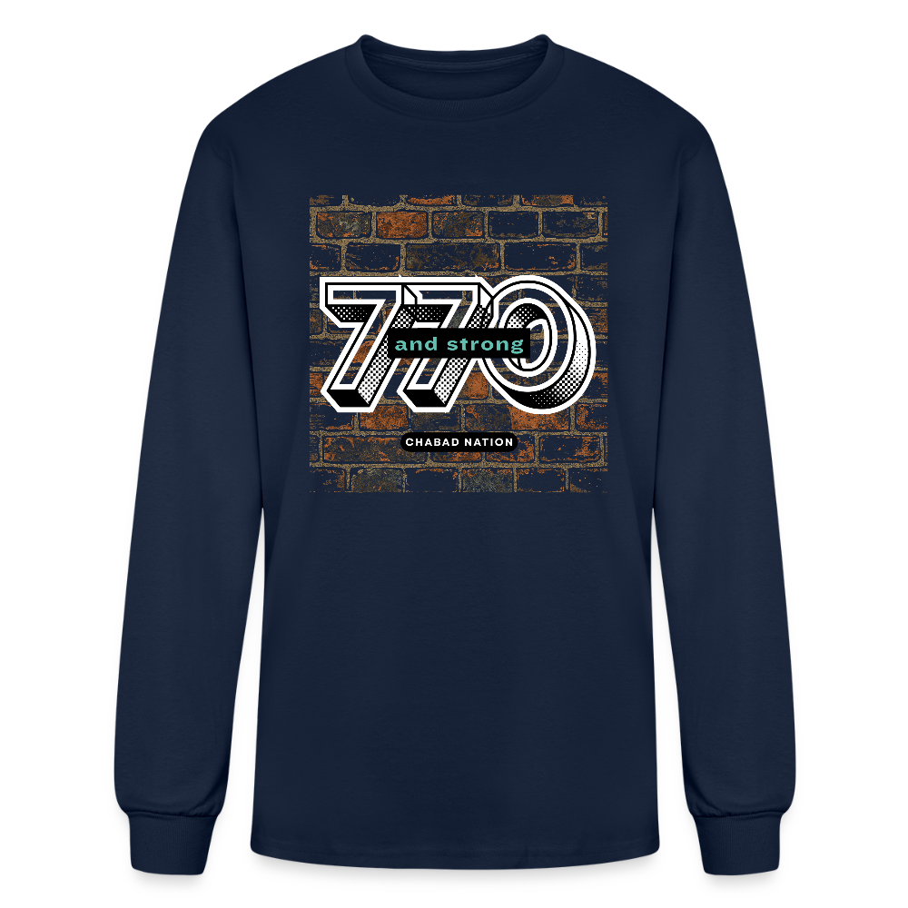 770 And Strong Men's Long Sleeve T-Shirt - navy