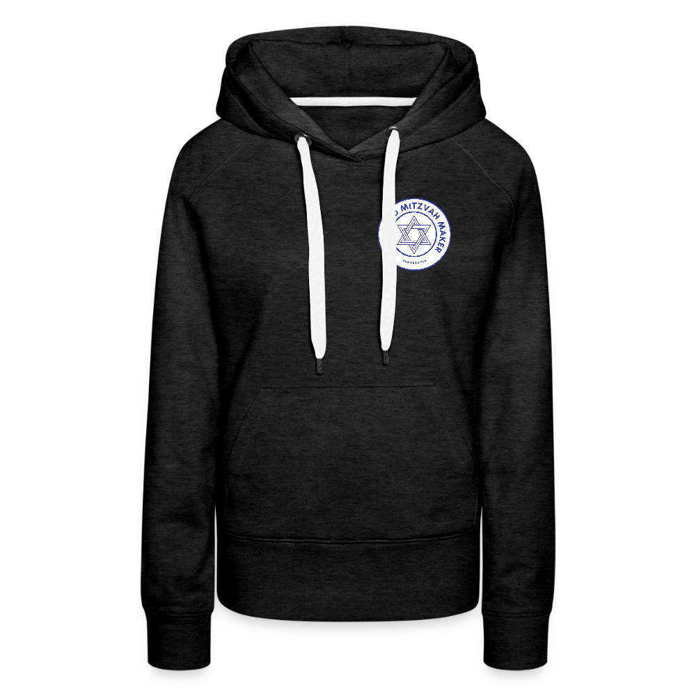Certified Mitzvah Maker Badge Women’s Premium Hoodie - charcoal grey