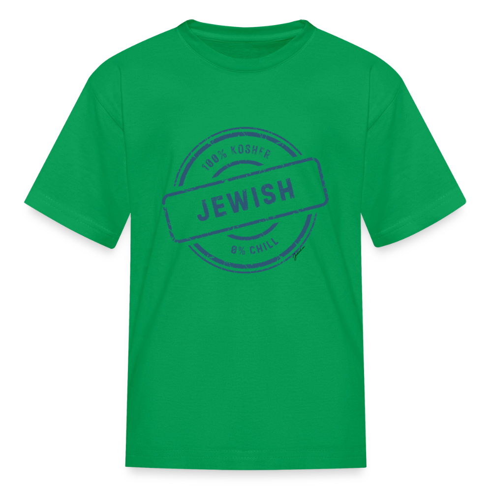 100% Jewish Kids' T-Shirt - kelly green