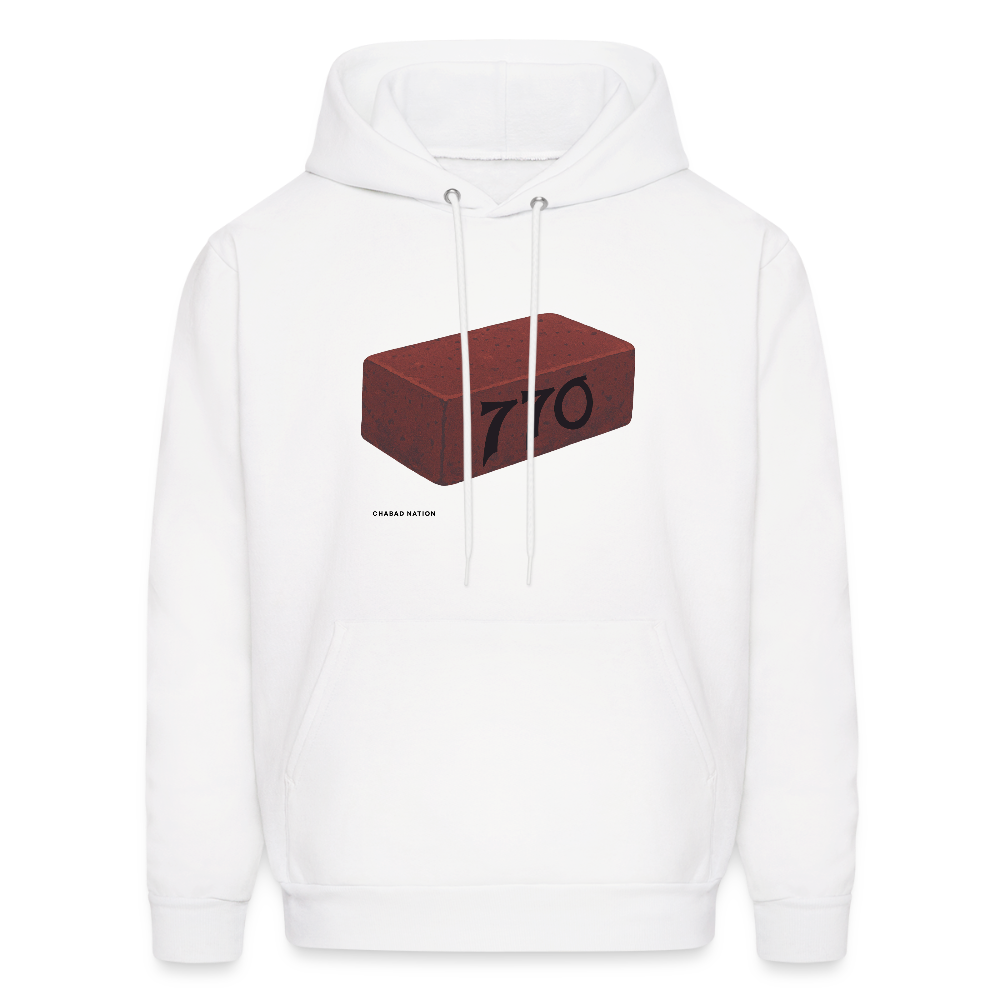 770 Solid Brick Men's Hoodie - white
