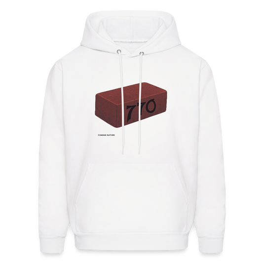 770 Solid Brick Men's Hoodie - white